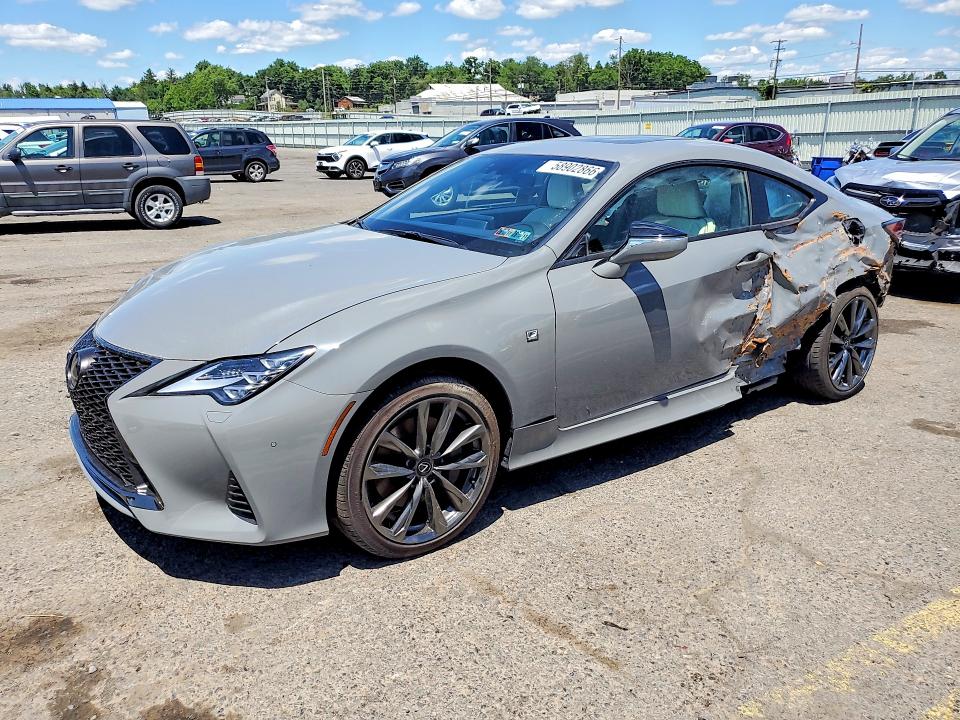 2025 Lexus Rc 350 VIN JTHGZ5DC5S5013207 COPART salvage auction — SIDE, PA - CERTIFICATE OF SALVAGE, sold $14,400 on 2026-07-17 (photo 1)