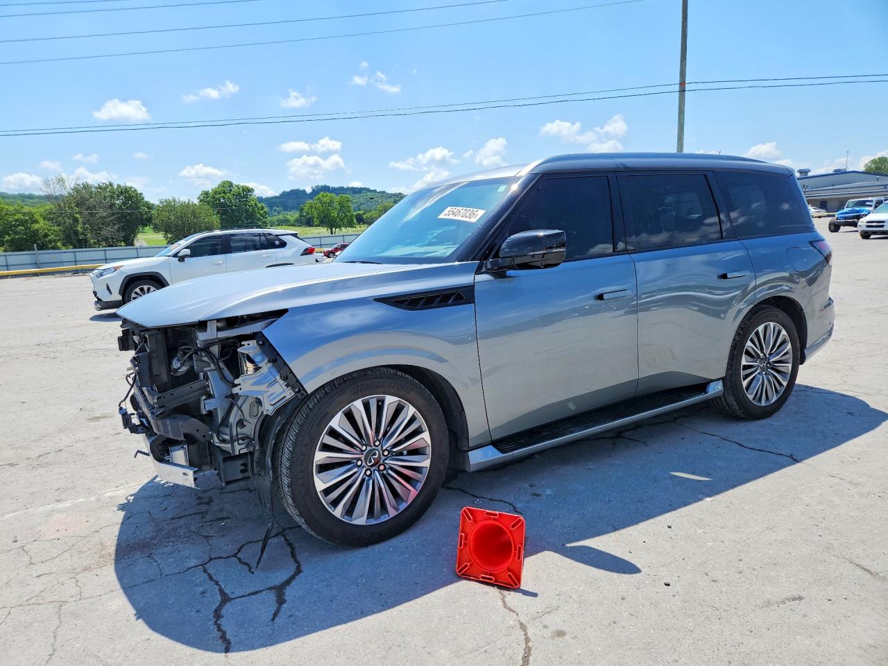 2025 Infiniti QX80 VIN JN8AZ3DBXS9400349 COPART salvage auction — Front End, TN - SALVAGE CERTIFICATE, sold $43,000 on 2026-06-29 (photo 1)