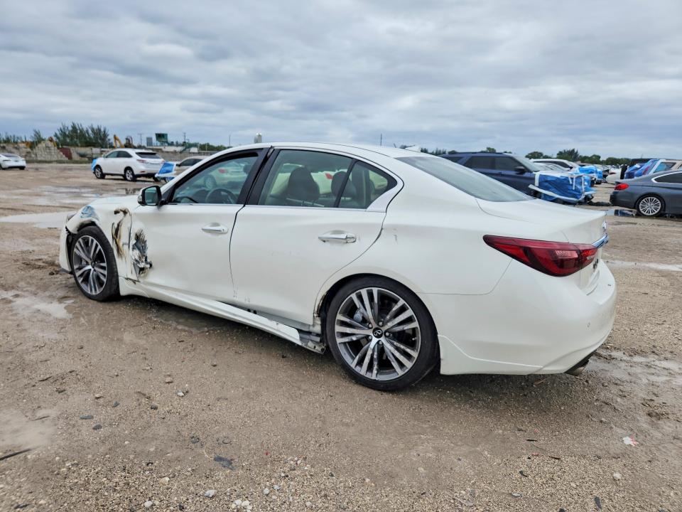 2020 Infiniti Q50 VIN JN1EV7AP0LM204129 COPART salvage auction — SIDE, Fl - Certificate Of Destruction, sold $2,050 on 2026-07-23 (photo 2)