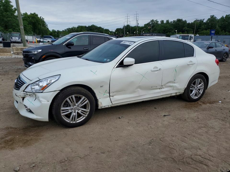 2015 Infiniti Q40 VIN JN1CV6AR8FM520580 COPART salvage auction — SIDE, Md - Cert Of Salvage > 75% Damage, sold $1,500 on 2026-07-07 (photo 1)
