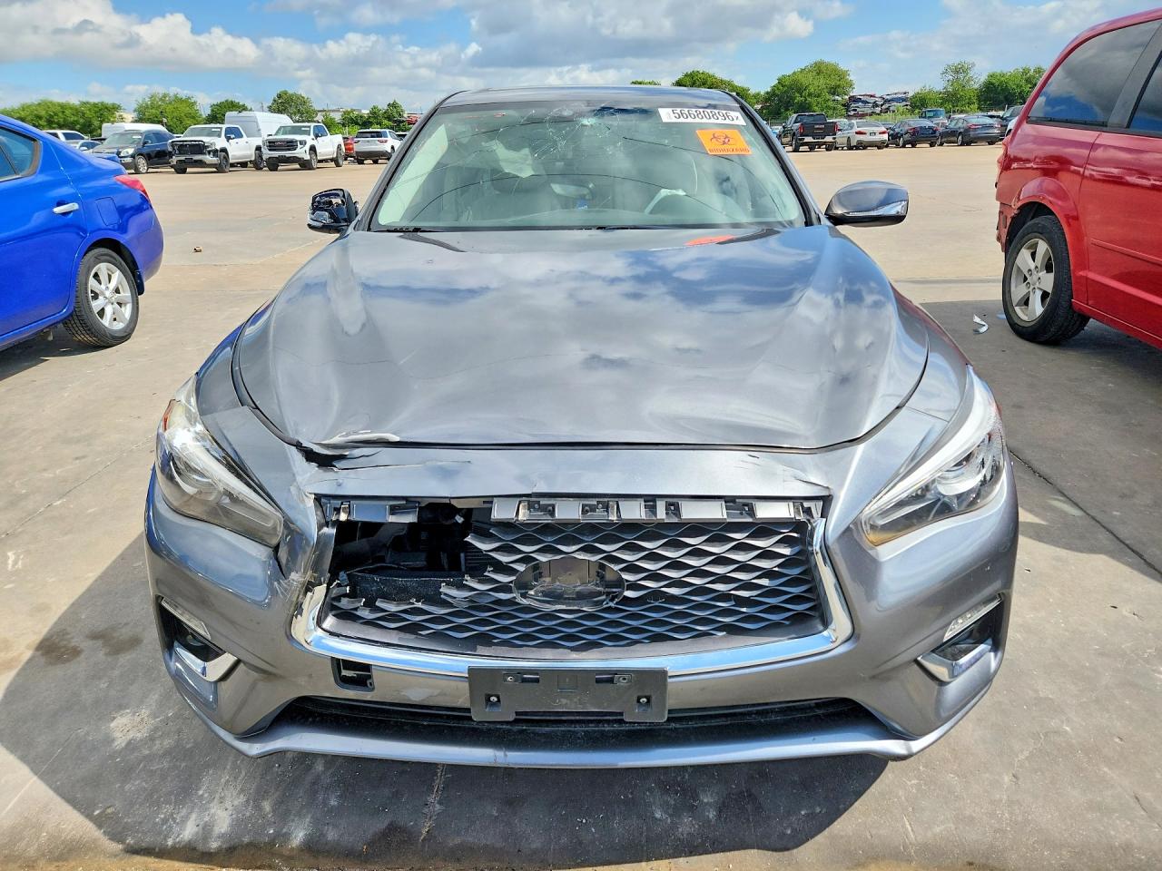 2018 Infiniti Q50 VIN JN1EV7AP8JM354910 COPART salvage auction — Side, TX - SALVAGE VEHICLE TITLE, sold $975 on 2026-07-09 (photo 5)