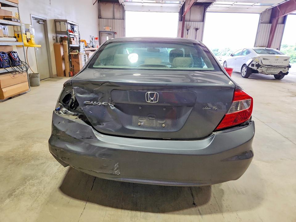 2012 Honda Civic VIN 19XFB2F55CE354563 COPART salvage auction — REAR END, PA - CERTIFICATE OF SALVAGE, sold $750 on 2026-07-02 (photo 6)