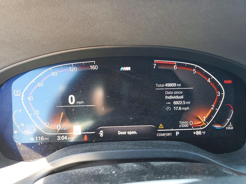 2020 BMW VIN 5UXTY5C05L9B77515 COPART salvage auction — SIDE, WA - BILL OF SALE, sold $15,700 on 2026-07-06 (photo 9)