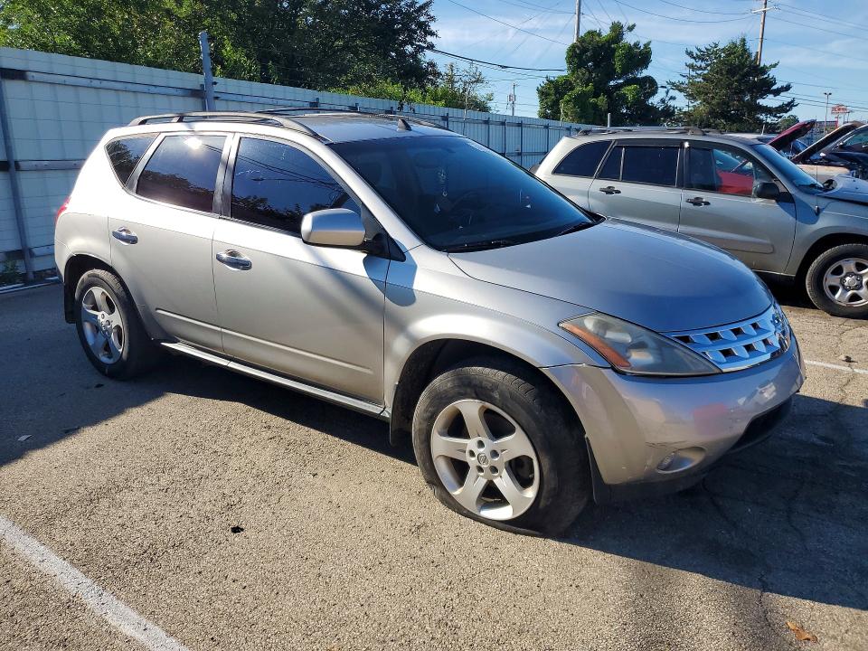 2004 Nissan Murano VIN JN8AZ08T94W212380 COPART salvage auction — FRONT END, OH - CERT OF TITLE-SALVAGE, sold $300 on 2026-07-17 (photo 4)