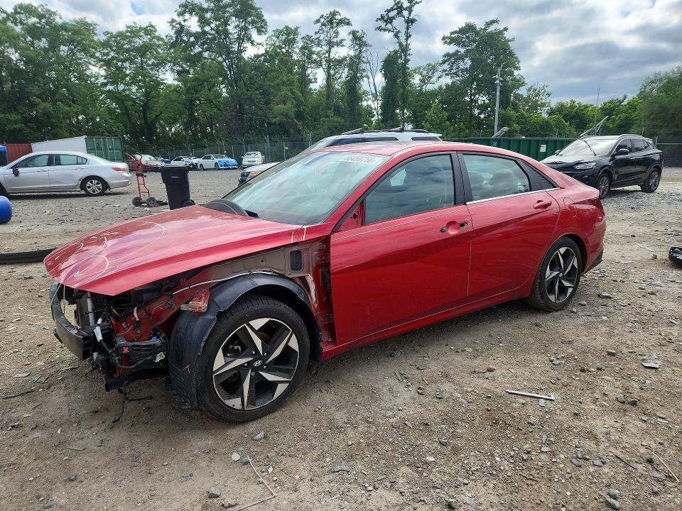 2021 Hyundai VIN 5NPLP4AG1MH037059 COPART salvage auction — FRONT END, Md - Cert Of Salvage > 75% Damage, sold $3,750 on 2026-07-07 (photo 1)