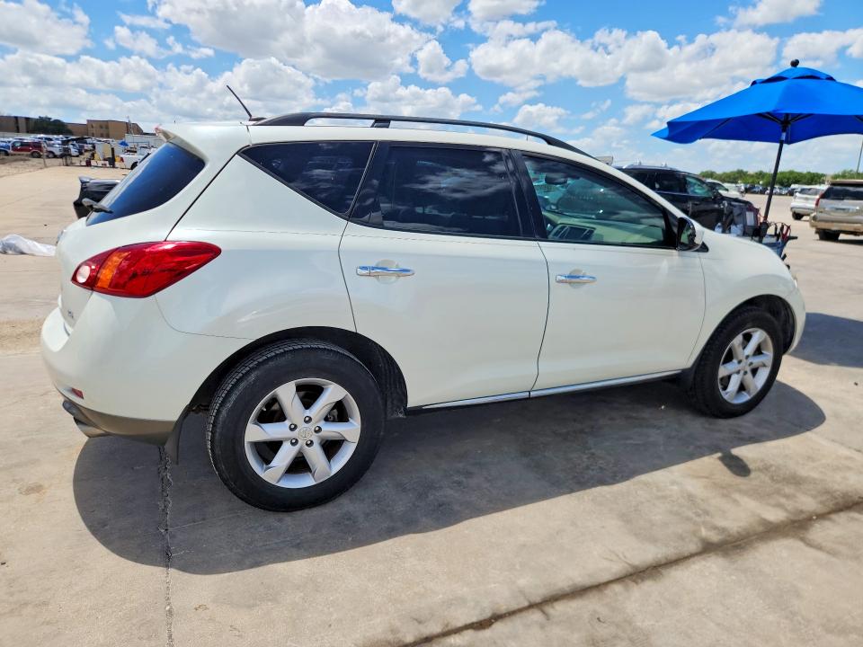 2009 Nissan Murano VIN JN8AZ18U69W028424 COPART salvage auction — FRONT END, Tx - Salvage Vehicle Title, sold $1,300 on 2026-07-30 (photo 3)