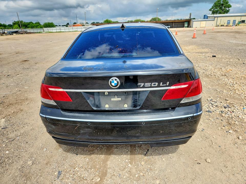 2008 BMW 7 series VIN WBAHN83528DT80485 COPART salvage auction — SIDE, TX - SALVAGE VEHICLE TITLE (P), sold $450 on 2026-07-15 (photo 6)