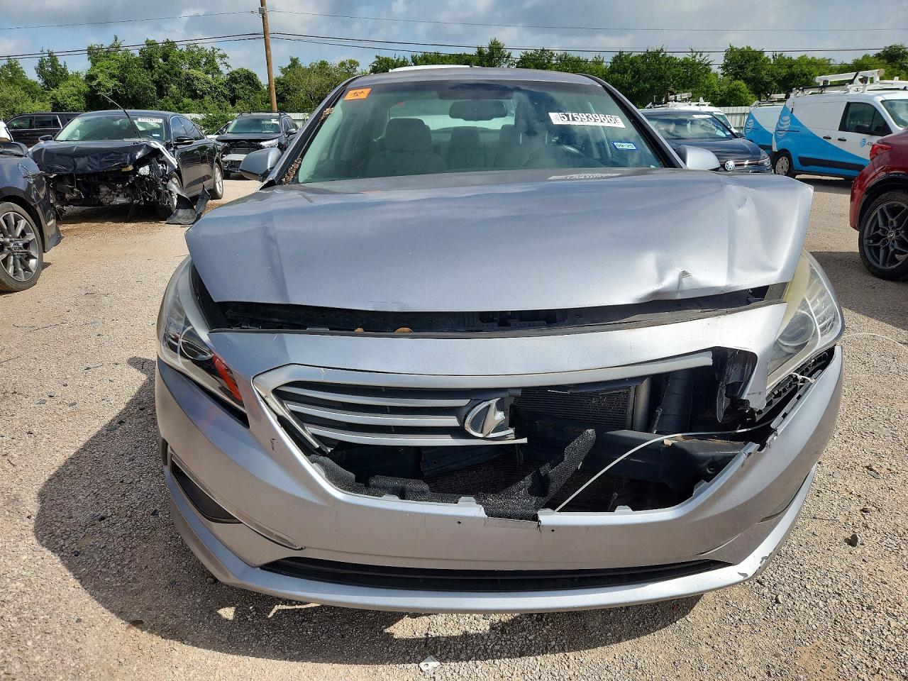 2015 Hyundai Sonata VIN 5NPE24AFXFH156066 COPART salvage auction — Front End, TX - CERTIFICATE OF TITLE, sold $175 on 2026-07-09 (photo 5)