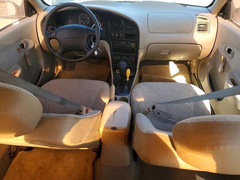 1999 Kia Sephia VIN KNAFB1218X5803598 COPART salvage auction — REAR END, Ca - Salvage Certificate, sold $200 on 2026-07-10 (photo 8)