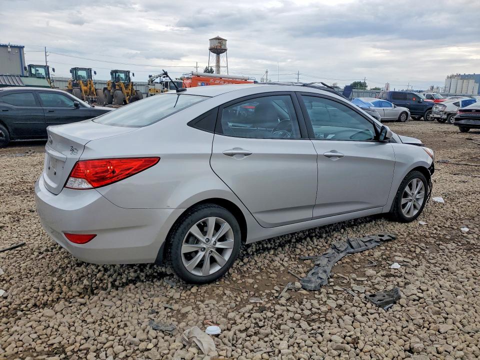 2013 Hyundai Accent VIN KMHCU4AE3DU444289 COPART salvage auction — FRONT END, Il - Salvage Certificate, sold $250 on 2026-07-29 (photo 3)