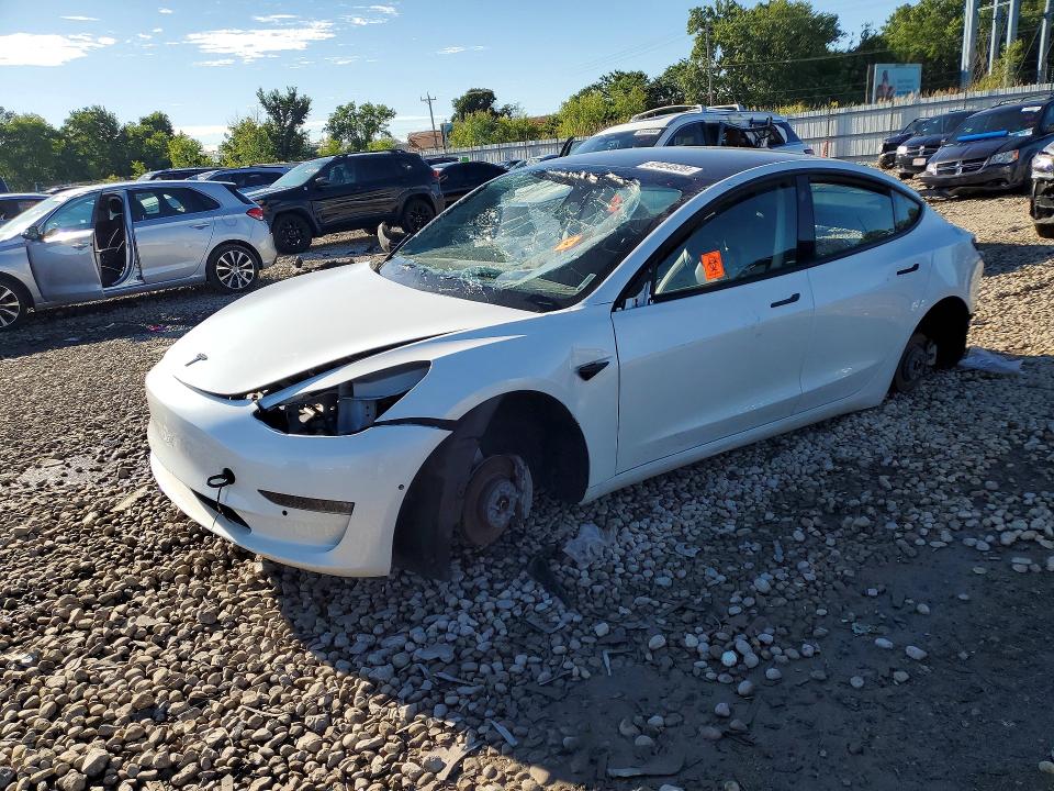 2022 Tesla Model 3 VIN 5YJ3E1EB0NF180541 COPART salvage auction — FRONT END, MD - CERTIFICATE OF TITLE, sold $1,850 on 2026-09-07 (photo 1)