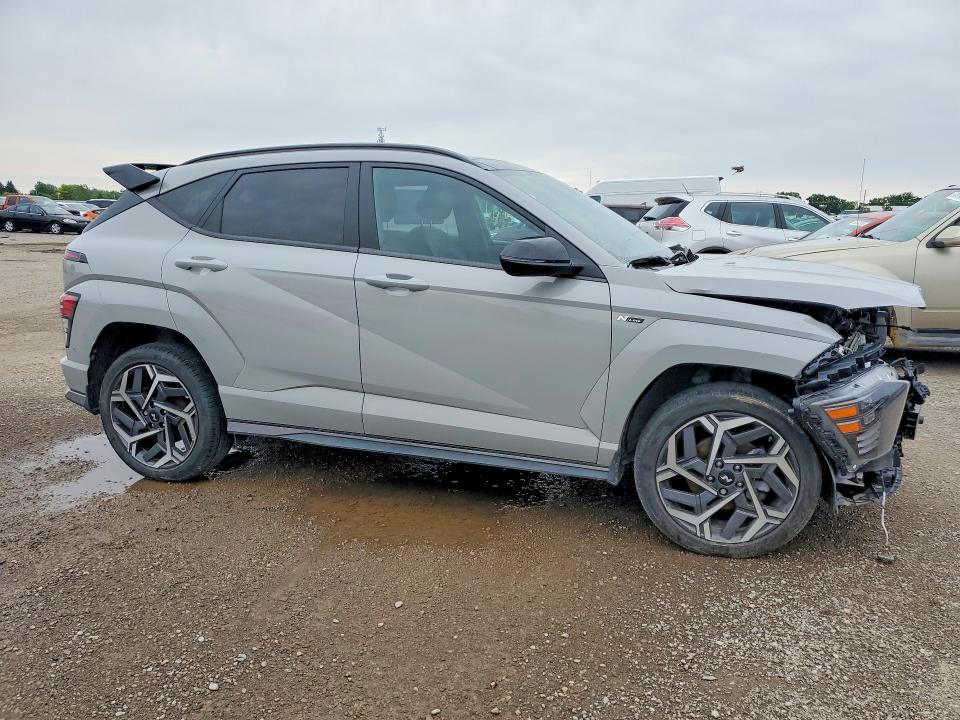 2024 Hyundai Kona VIN KM8HECA39RU038536 COPART salvage auction — FRONT END, On - Permit Salvage, sold $7,700 on 2026-07-28 (photo 4)