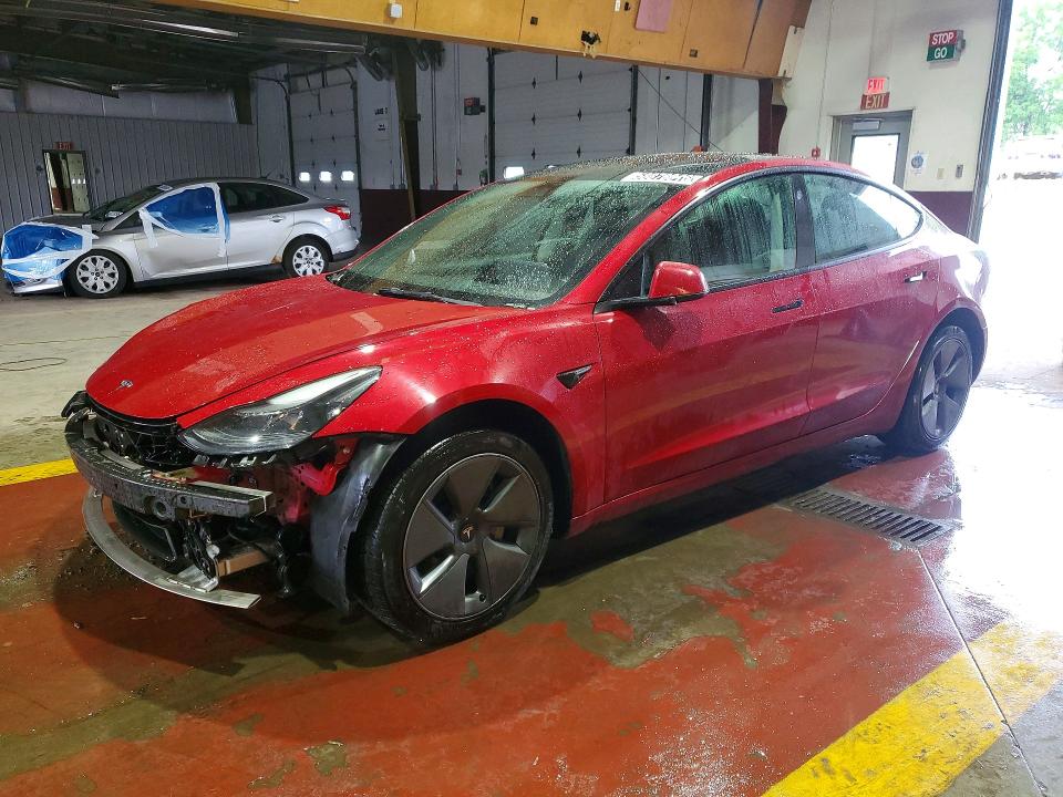 2022 Tesla Model 3 VIN 5YJ3E1EB9NF288513 COPART salvage auction — FRONT END, CT - CERTIFICATE OF TITLE, sold $10,800 on 2026-07-08 (photo 1)