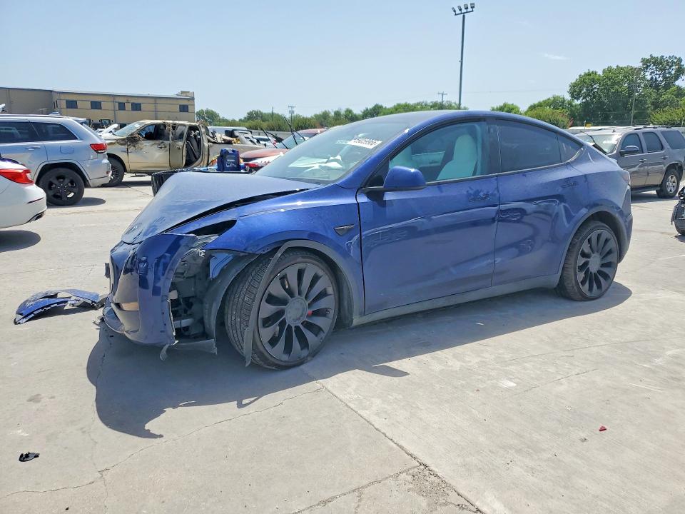 2023 Tesla Model y VIN 7SAYGDEF2PF749870 COPART salvage auction — FRONT END, TX - SALVAGE VEHICLE TITLE, sold $9,500 on 2026-07-20 (photo 1)