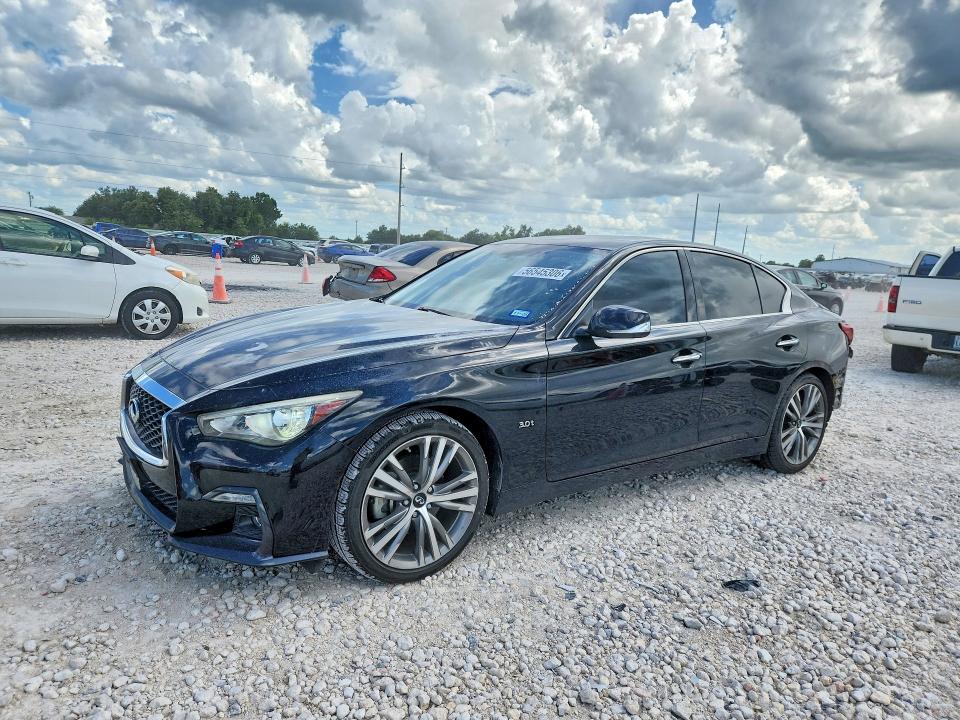 2018 Infiniti Q50 VIN JN1EV7AP6JM363296 COPART salvage auction — REAR END, Tx - Salvage Vehicle Title, sold $2,700 on 2026-07-23 (photo 1)