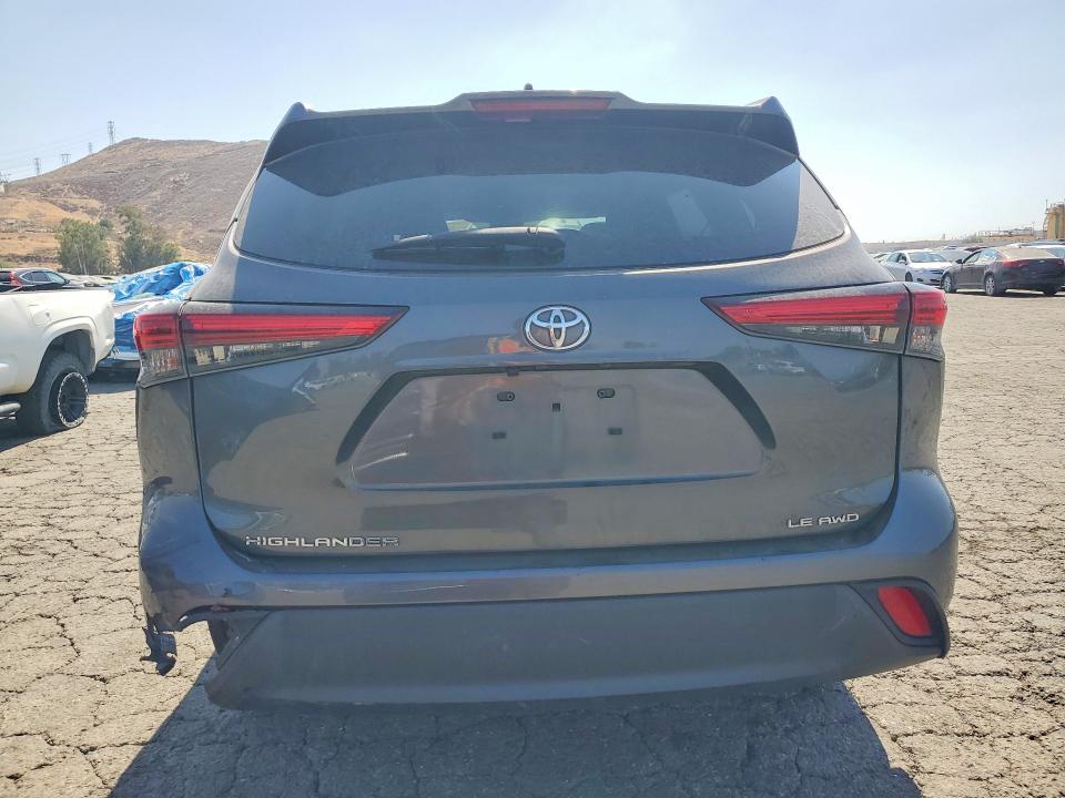 2023 Toyota Highlander VIN 5TDKDRBH7PS500037 COPART salvage auction — REAR END, Ca - Dis/Dlr/Exp Only Clean Title, sold $16,700 on 2026-07-30 (photo 6)