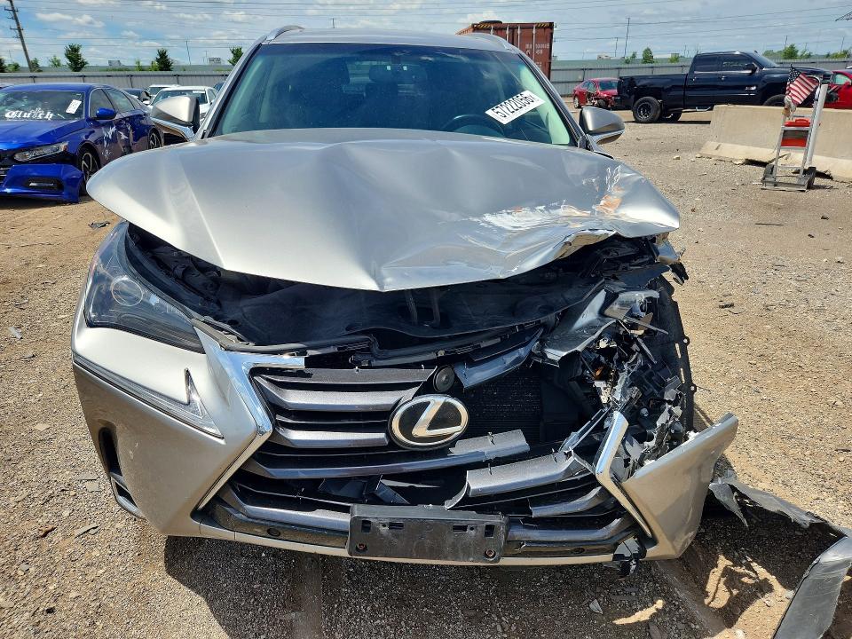 2017 Lexus Nx VIN JTJBARBZ6H2108254 COPART salvage auction — FRONT END, Il - Salvage Certificate, sold $2,400 on 2026-07-16 (photo 5)