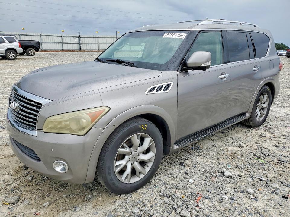 2012 Infiniti Qx56 VIN JN8AZ2NF7C9515245 COPART salvage auction — SIDE, Ga - Cert Of Title-Salvage, sold $2,150 on 2026-07-08 (photo 1)