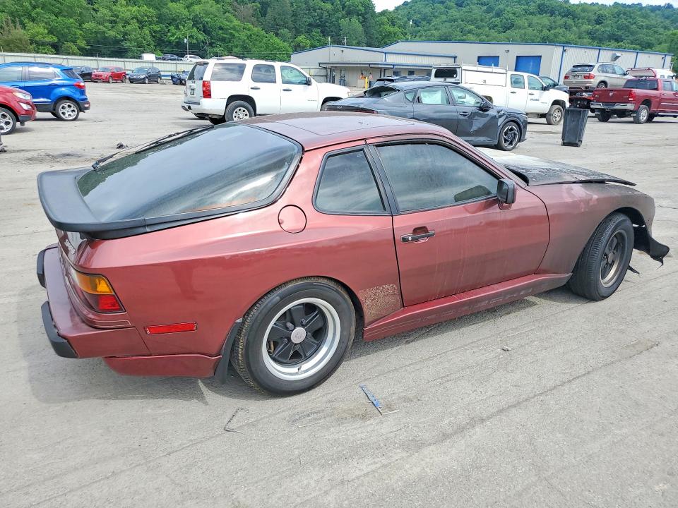 1986 Porsche 944 VIN WP0AA0944GN459438 COPART salvage auction — Burn Engine, Oh - Cert Of Title-Salvage, sold $375 on 2026-07-09 (photo 3)