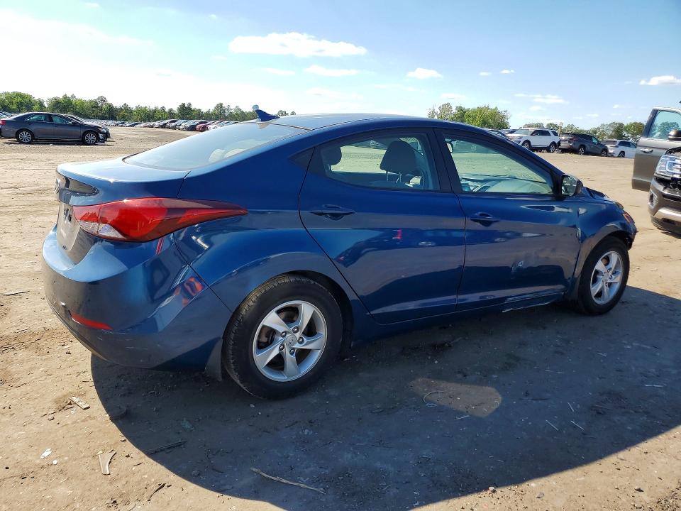 2015 Hyundai Elantra VIN KMHDH4AE8FU458815 COPART salvage auction — FRONT END, Va - Cert Of Title - Salvage, sold $1,350 on 2026-07-22 (photo 3)