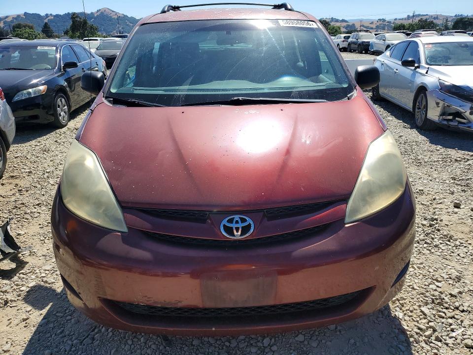 2006 Toyota Sienna VIN 5TDZA23C76S518800 COPART salvage auction — REAR END, Ca - Salvage Certificate, sold $600 on 2026-07-14 (photo 5)