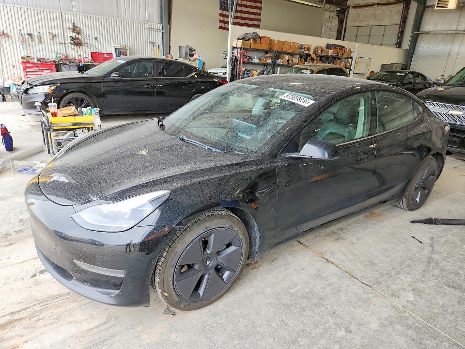 2022 Tesla Model 3 VIN 5YJ3E1EA8NF191326 COPART salvage auction — REAR END, Ne - Cert Of Title-Salvage, sold $825 on 2026-07-21 (photo 1)