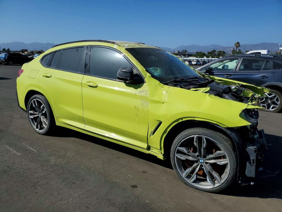 2023 BMW X4 m VIN 5YM23EC05P9T15821 COPART salvage auction — FRONT END, Ca - Salvage Certificate, sold $8,100 on 2026-07-29 (photo 4)