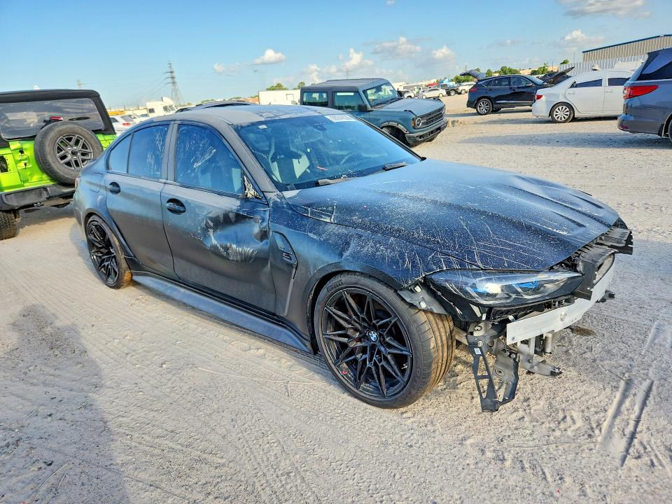 2024 BMW M3 VIN WBS43AY04RFR67054 COPART salvage auction — SIDE, Tx - Salvage Vehicle Title, sold $30,000 on 2026-07-07 (photo 4)