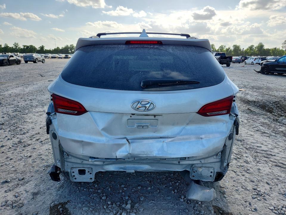 2018 Hyundai Santa fe VIN 5XYZU3LB8JG521392 COPART salvage auction — REAR END, Tx - Salvage Vehicle Title, sold $3,300 on 2026-07-31 (photo 6)