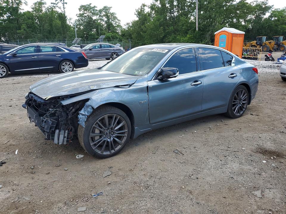2016 Infiniti Q50 VIN JN1FV7ARXGM450696 COPART salvage auction — FRONT END, Pa - Cert Of Salvage-R=Reconstructe, sold $2,850 on 2026-07-28 (photo 1)