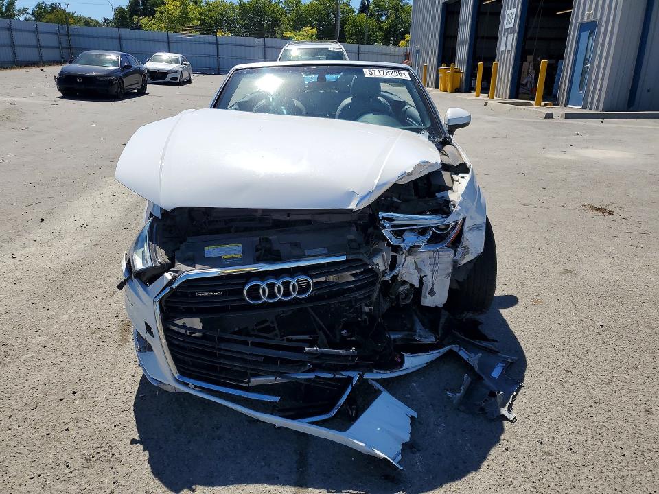 2018 Audi A3 VIN WAU78LFF2J1014589 COPART salvage auction — FRONT END, Ca - Salvage Certificate, sold $1,400 on 2026-07-19 (photo 5)