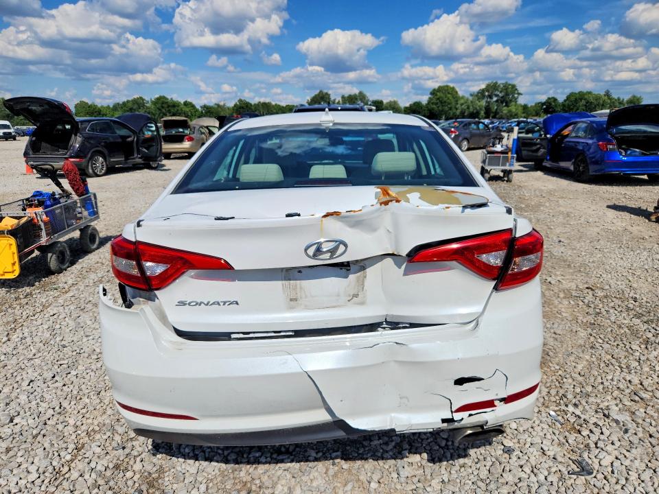 2016 Hyundai Sonata VIN 5NPE24AF2GH314255 COPART salvage auction — REAR END, OH - CERT OF TITLE-SALVAGE, sold $500 on 2026-07-02 (photo 6)