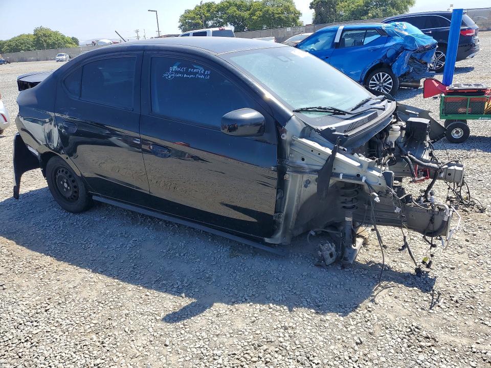 2022 Mitsubishi Mirage VIN ML32FUFJ0NHF07106 COPART salvage auction — FRONT END, Ca - Dis/Dlr/Exp Clean W/Salv Hist (P), sold $125 on 2026-07-02 (photo 4)