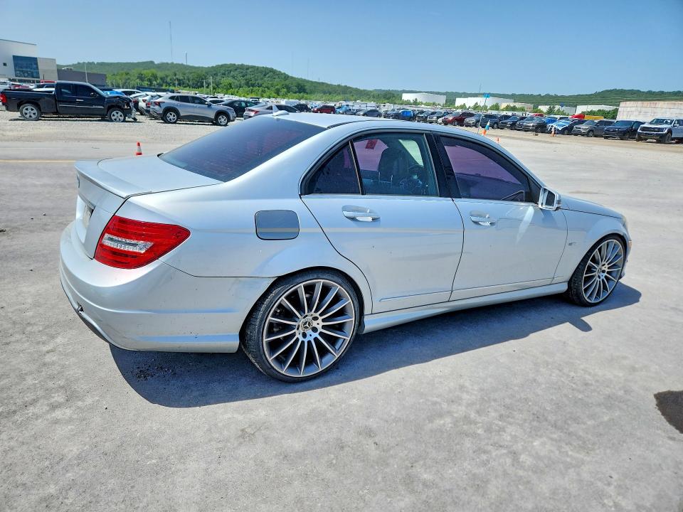 2012 Mercedes-benz VIN WDDGF4HBXCR237773 COPART salvage auction — WATER/FLOOD, Ok - Cert Of Title-Flood Damaged, sold $425 on 2026-08-05 (photo 3)