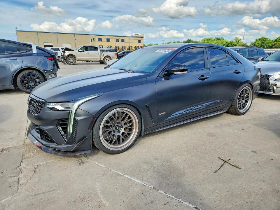 2023 Cadillac VIN 1G6DL5RP8P0566037 COPART salvage auction — SIDE, TX - SALVAGE VEHICLE TITLE, sold $27,750 on 2026-08-13 (photo 1)