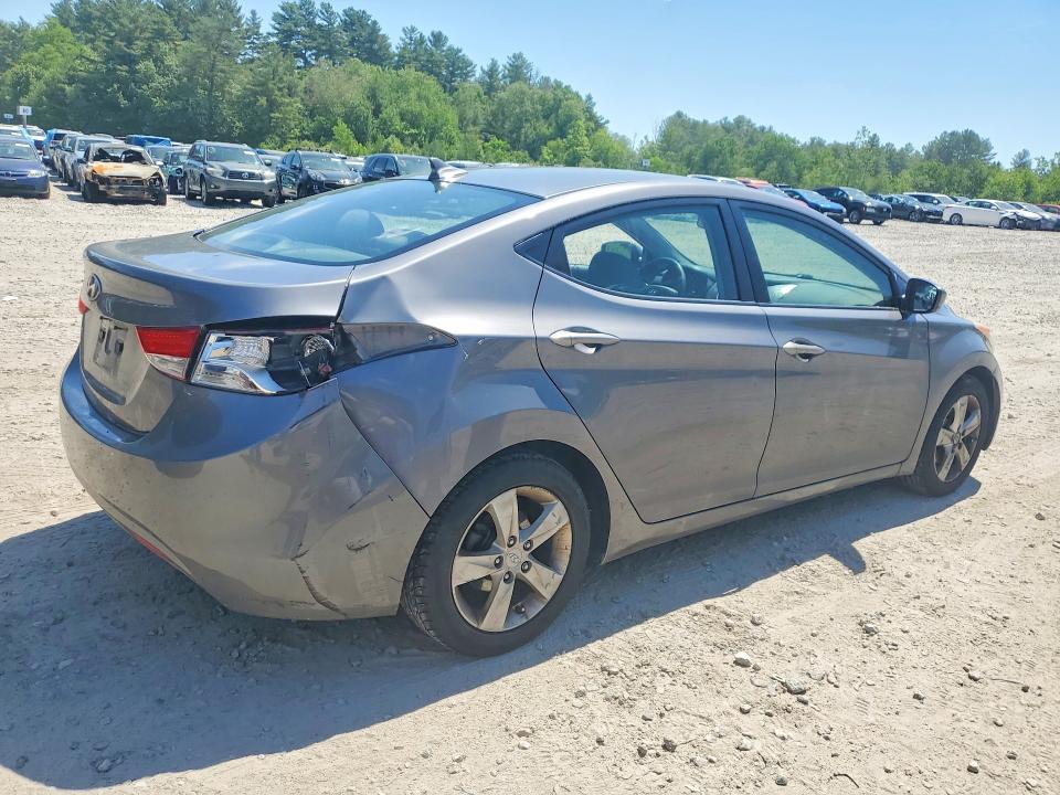2011 Hyundai Elantra VIN 5NPDH4AE5BH057666 COPART salvage auction — REAR END, Ma - Cert Of Title-Slvg Repair Thft, sold $425 on 2026-07-06 (photo 3)