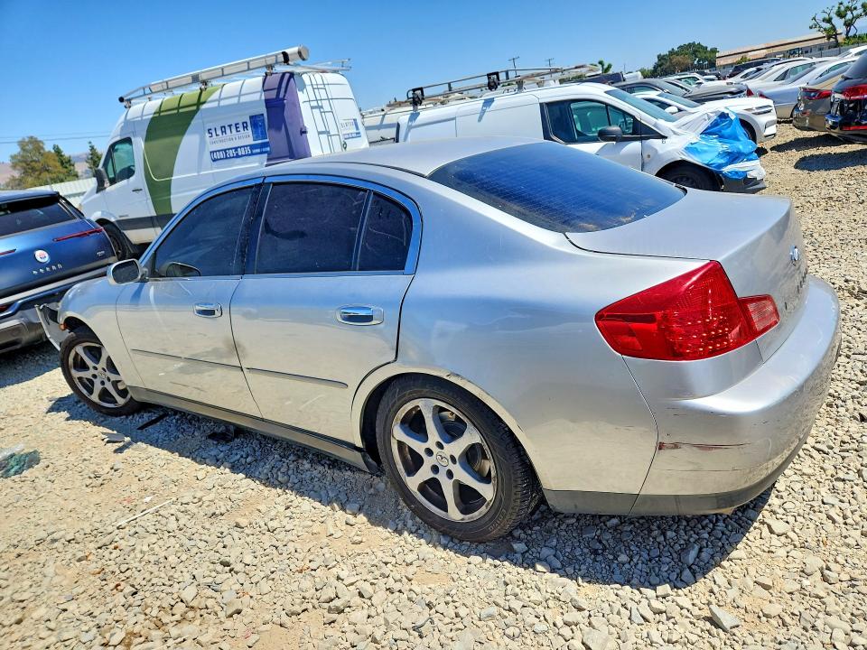 2004 Infiniti G35 VIN JNKCV51E24M619329 COPART salvage auction — SIDE, CA - SALVAGE CERTIFICATE, sold $500 on 2026-07-14 (photo 2)