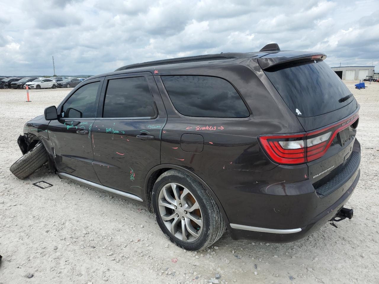2017 Dodge Durango VIN 1C4RDHAGXHC833398 COPART salvage auction — FRONT END, TX - SALVAGE VEHICLE TITLE, sold $4,050 on 2024-09-12 (photo 2)