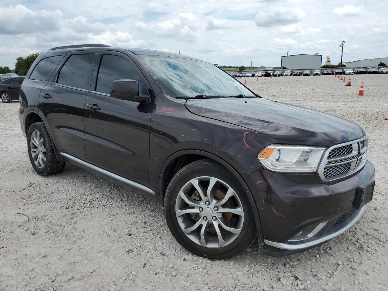 2017 Dodge Durango VIN 1C4RDHAGXHC833398 COPART salvage auction — FRONT END, TX - SALVAGE VEHICLE TITLE, sold $4,050 on 2024-09-12 (photo 4)