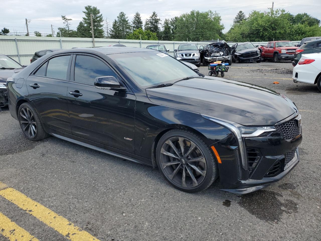 2022 Cadillac Ct4 VIN 1G6D75RP7N0411089 COPART salvage auction — VANDALISM, PA - CERTIFICATE OF SALVAGE, sold $22,300 on 2024-08-09 (photo 4)