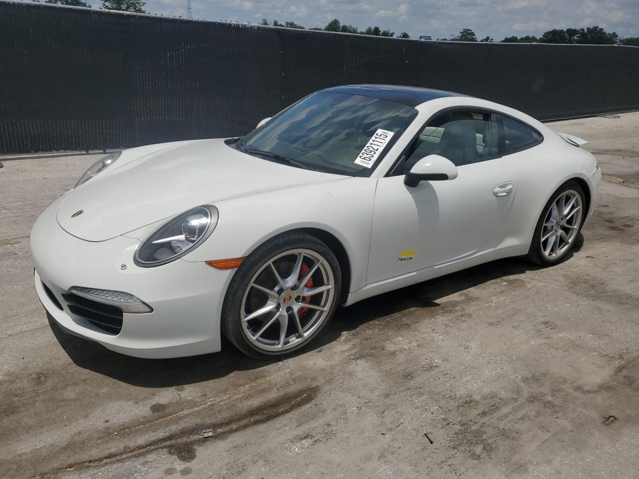 2013 Porsche 911 VIN WP0AB2A98DS123143 COPART salvage auction — Water/Flood, FL - CERTIFICATE OF DESTRUCTION, sold $37,500 on 2025-07-17 (photo 1)
