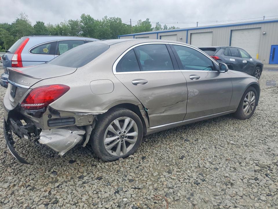 2019 Mercedes-benz C-klasse VIN WDDWF8EB4KR485037 COPART salvage auction — REAR END, Ma - Cert Of Title-Salvage, sold $6,900 on 2026-08-20 (photo 3)