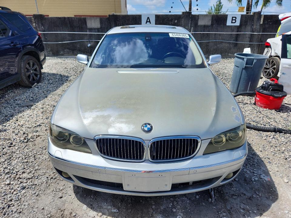 2006 BMW 7 series VIN WBAHN83556DT60972 COPART salvage auction — WATER/FLOOD, Fl - Certificate Of Title, sold $425 on 2026-08-04 (photo 5)