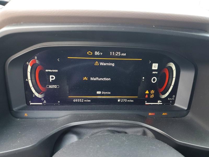 2021 Nissan Rogue VIN JN8AT3DD6MW301292 COPART salvage auction — FRONT END, Salvage Title, sold $9,200 on 2026-08-21 (photo 9)