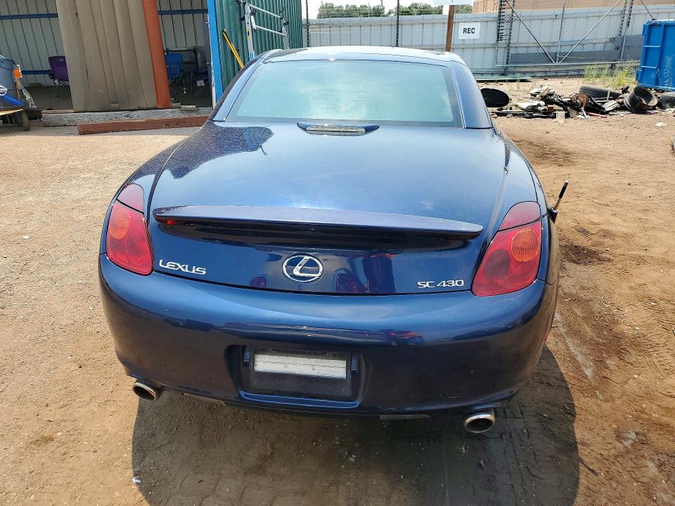 2002 Lexus Sc VIN JTHFN48Y420023831 COPART salvage auction — HAIL, Co - Certificate Of Title, sold $7,800 on 2026-08-19 (photo 6)