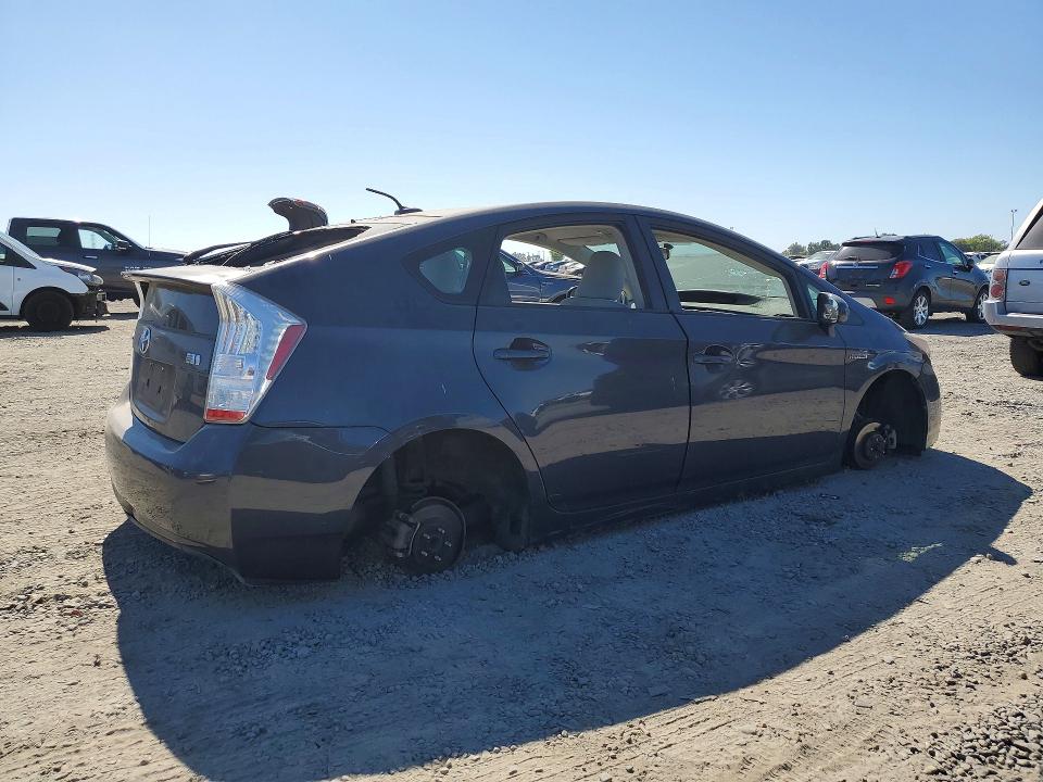 2011 Toyota Prius VIN JTDKN3DU9B0278472 COPART salvage auction — VANDALISM, Ca - Salvage Certificate, sold $575 on 2026-07-16 (photo 3)