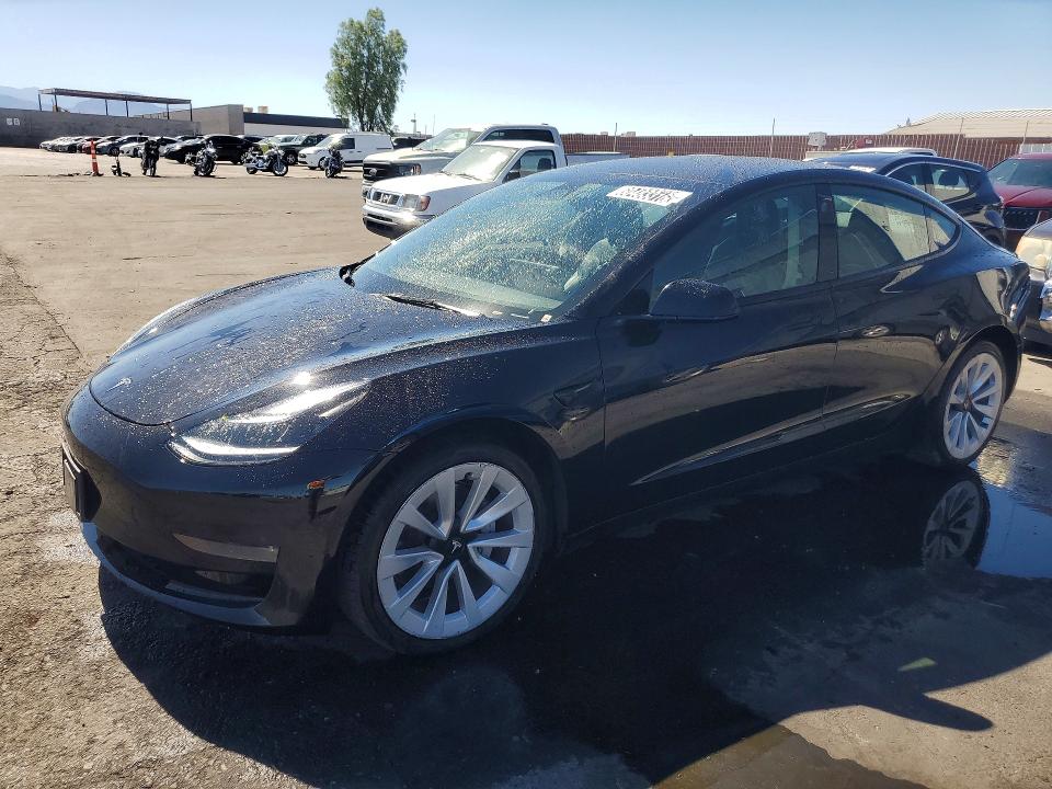 2022 Tesla Model 3 VIN 5YJ3E1EB8NF305124 COPART salvage auction — REAR END, Nv - Salvage Title, sold $5,900 on 2026-07-27 (photo 1)