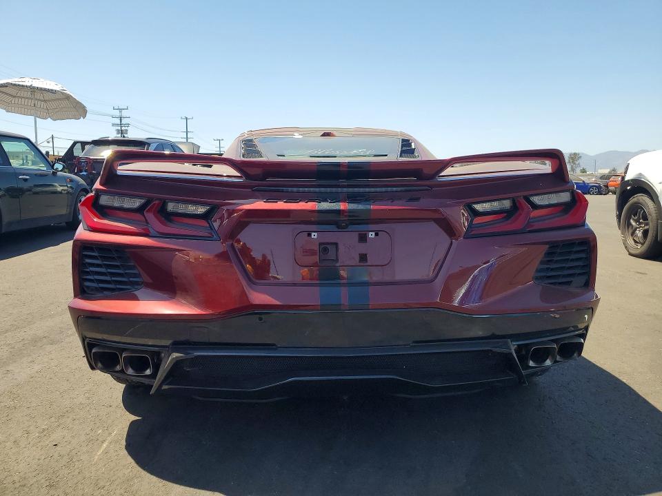 2020 Chevrolet Corvette VIN 1G1Y82D42L5107586 COPART salvage auction — FRONT END, Ca - Salvage Certificate, sold $24,500 on 2026-07-29 (photo 6)