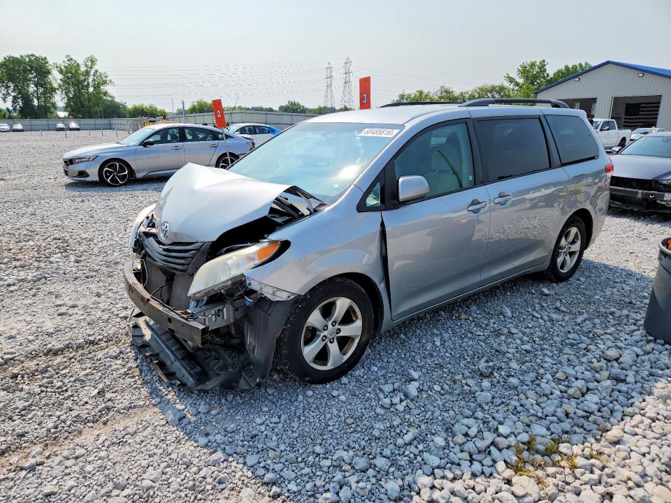 2014 Toyota Sienna VIN 5TDKK3DC2ES479678 COPART salvage auction — FRONT END, Oh - Cert Of Title-Salvage, sold $1,300 on 2026-07-31 (photo 1)