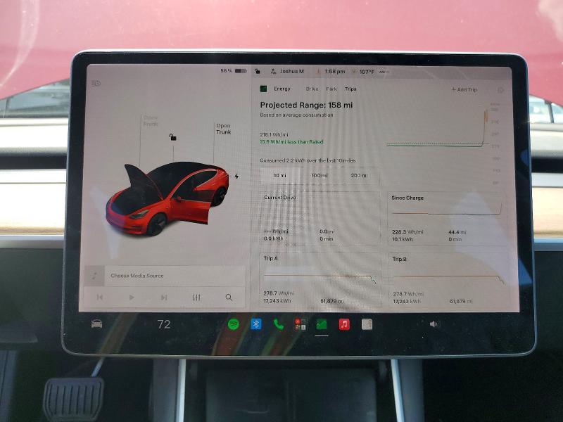 2018 Tesla Model 3 VIN 5YJ3E1EA1JF102741 COPART salvage auction — MINOR DENT/SCRATCHES, Pa - Certificate Of Salvage, sold $5,700 on 2026-07-21 (photo 9)